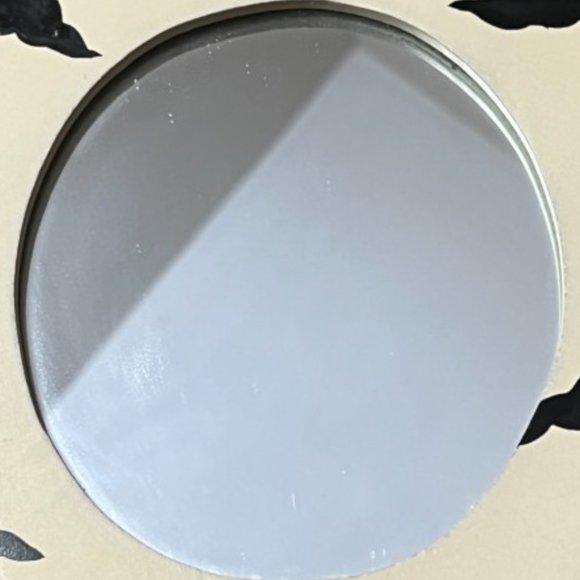 CAT MIRROR Wooden Kitten Hanging Handheld Black & White 12" tall x 7" wide Frame - Picture 4 of 7